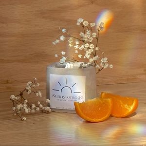 “Sunny Orange” Candle with inspirational Bible verse